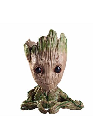 Galaksinin Koruyucuları Baby Groot Figür Kalpli Saksı Kalemlik