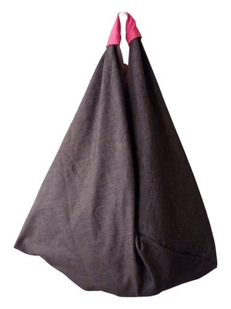 Hande Dizayn Origami Model Denim Kot Kumaşı Kadın Omuz Çantası (DİKKAT BÜYÜK BOY)