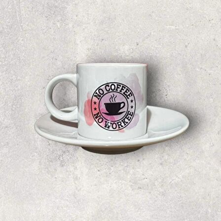 Yazılı Baskılı Türk Kahvesi Fincanı