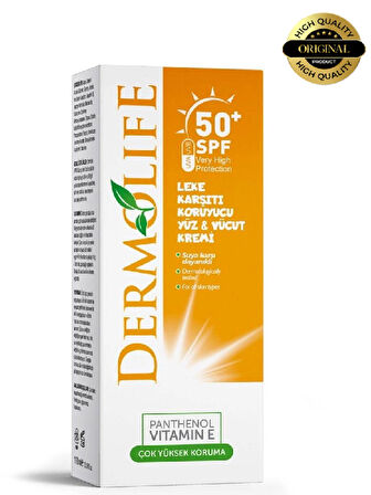 Dermolife Leke Karşıtı Yüz Ve Vücut Gunes Kremi Spf  50+ Faktör