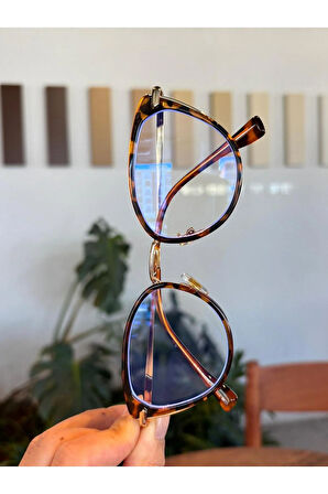 Helen Metal Gold Cat Eye Camı Değişebilen Mavi ışık korumalı Gözlük