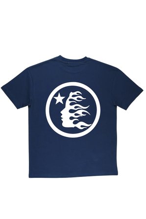 Lenithra Hellstar Yuvarlak Sırt Baskılı Unisex Oversize T-shirt Füme / S