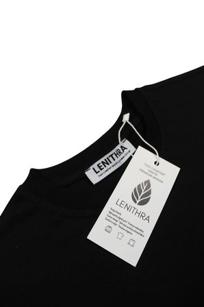 Lenithra Hellstar Yuvarlak Sırt Baskılı Unisex Oversize T-shirt Siyah / L