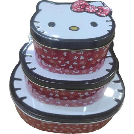 3lü Hello Kitty Saklama,Oyun ve Makyaj Kutusu