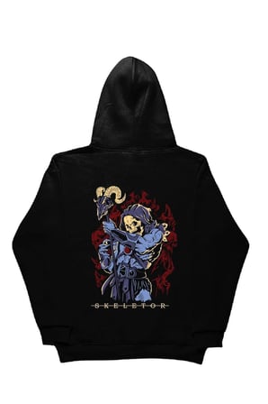 Lenithra He-Man Skeletor Anime Sırt Baskılı Unisex Oversize Hoodie Siyah / L