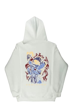 Lenithra He-Man Skeletor Anime Sırt Baskılı Unisex Oversize Hoodie Beyaz / L
