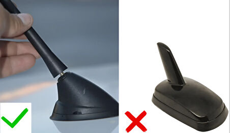 Opel Corsa Uyumlu Gümüş Gri (Silikonlu) Shark Balina Anten