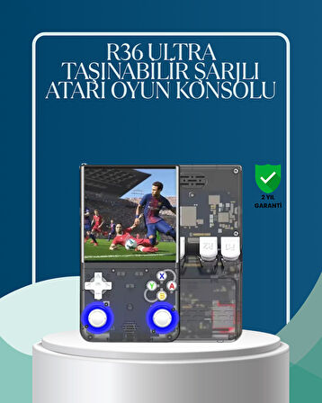 R36 Çift Joystickli Oyun Konsolu 2500Mah Bataryalı
