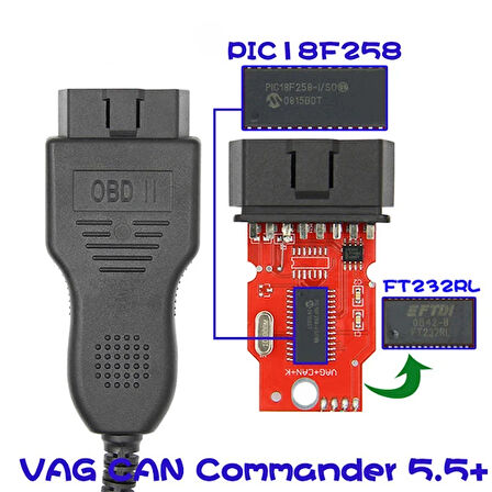 Vag Can Commander 5.5+ Pin Reader 3.9Beta Vwskoda Teşhis Tarayıcı Aracı-(5775)