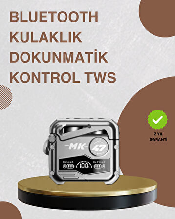 Bluetooth 5.0 Kulak İçi Kablosuz Kulaklık – Dokunmatik Kontrol Düşük Gecikme