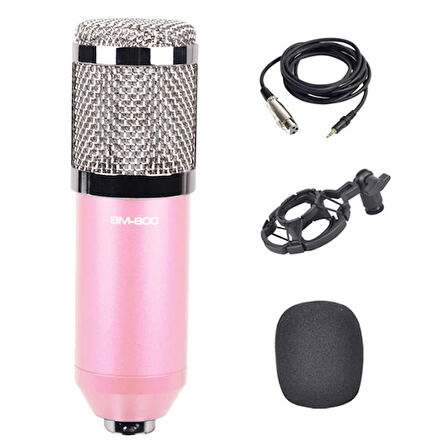 Bm800 Condenser Stüdyo Profesyonel Kayıt Ve Yayın Mikrofonu Studio-(5775)