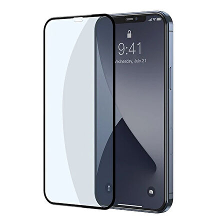 İphone 12-12 0.3Mm Full Anti Blue Light Tempered Cam Ekran Koruyucu 2Adet Set-(5775)