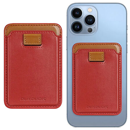 Dux Ducis İphone 15-14-13-12Ler Için Pu Deri Cüzdan Kartlık Cüzdan Kılıf-(5775)