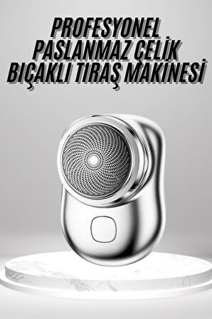 Mini Sıfır Sakal Yanak Tıraş Makinesi Usb Şarjlı Sıfır Sakal Taşınabilir Korumalı