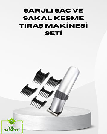 Kablosuz Profesyonel Tıraş Makinesi – Şarjlı 60 Dakika Kullanım Süreli Çelik Bıçaklı Sessiz Motor