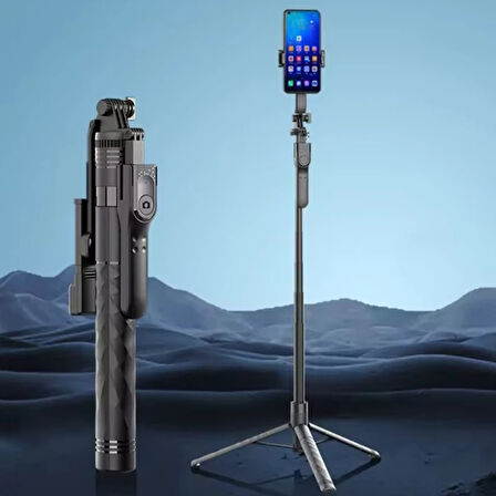 Ally K28 Uzaktan Kumandalı Canlı Yayın Bluetooth Standlı Selfie Çubuğu Tripod-(5775)