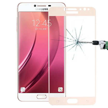 Sm C8 J7+ 3D Full Kaplama Kırılmaz Cam Ekran Koruyucu-(5775)
