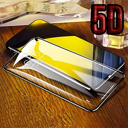 İphone 11 5D Kavisli Full Tempered Cam Ekran Koruyucu-(5775)