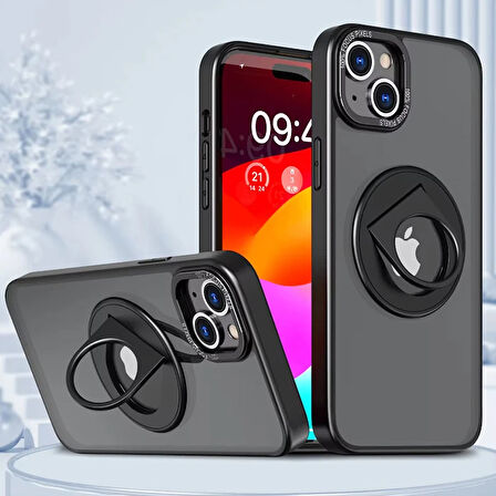 Ally 15 İçin Uyumlu Yüzük Standlı Manyetik Silikon Kılıf-(5775)