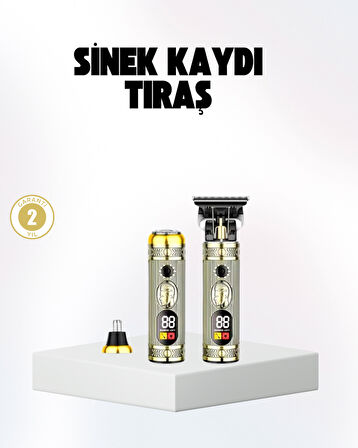 2’Si 1 Arada Saç Ve Sakal Düzeltici Seti – T Bıçaklı 8 Farklı Kılavuz Tarağı