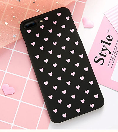 Se3-Se2 İphone 8-7 Kılıf Çoklu Kalp Pc Kılıf-(5775)