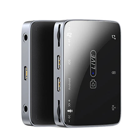 Ally Mh-319 Type-C 2 İn 1 Canlı Yayın İçin Dönüştürücü Live Converter-(5775)