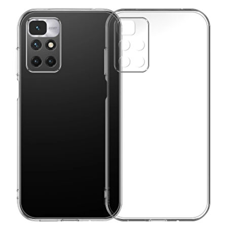 Ally Redmi 10 Kılıf Kamera Korumalı İnce Şeffaf Silikon Kılıf-(5775)