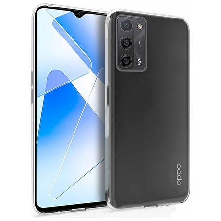 Ally A55 5G Kılıf Kamera Korumalı İnce Şeffaf Silikon Kılıf-(5775)