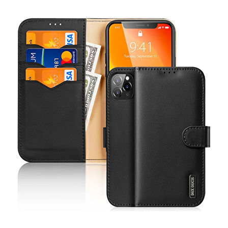 Dux Ducis 11 5.8Inç Kılıf Mıknatıslı Cüzdanlı Deri Kılıf Hivo Series-(5775)