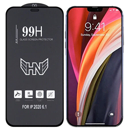 12/12 6.1 3D Full High Aluminum Tempered Cam Ekran Koruyucu-(5775)