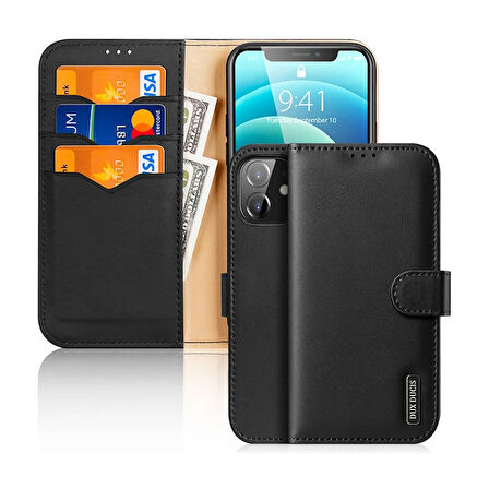 Dux Ducis 12 - 12 Kılıf Mıknatıslı Cüzdanlı Deri Kılıf Hivo Series-(5775)