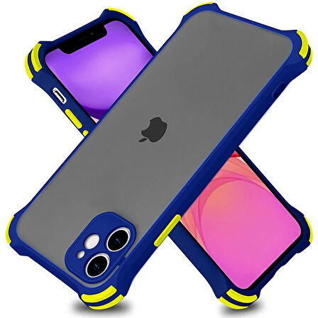 Ally İphone 11 6.1 İnch Shockproof Kamera Koruma Darbe Emici Kılıf-(5775)