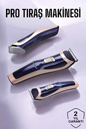 Profesyonel Şarjlı Saç Ve Sakal Traş Makinesi Kolay Kullanım