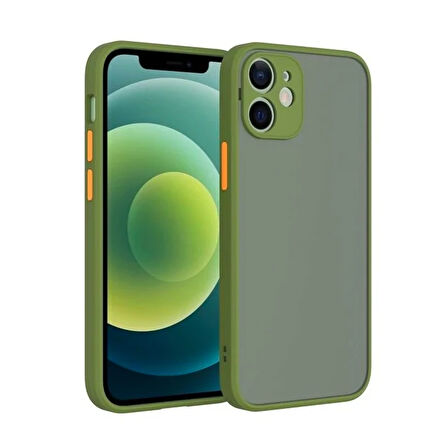 12 Mini 5.4Inç Kamera Korumalı Silikon Kılıf-(5775)