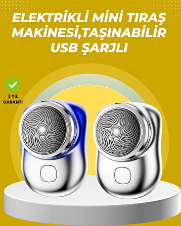 Taşınabilir Cep Boyunda Şarjlı Elektrikli Tıraş Makinesi