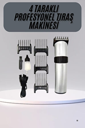 Hassas Ciltlere Özel Saç Sakal Ve Vücut Kuaför Tipi Şarjlı Tıraş Makinesi