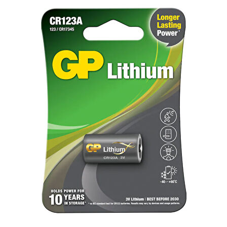 GP CR123A 3 VOLT LİTYUM FOTOĞRAF MAKİNESİ PİLİ