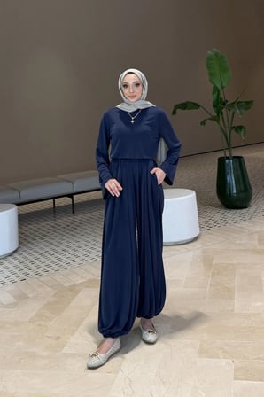 Hera Oysho Kumaş Oversize Günlük Tesettür Takım