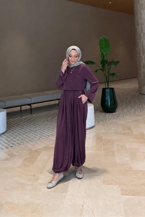 Hera Oysho Kumaş Oversize Günlük Tesettür Takım