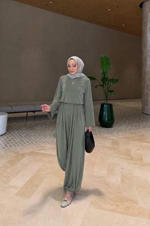 Hera Oysho Kumaş Oversize Günlük Tesettür Takım
