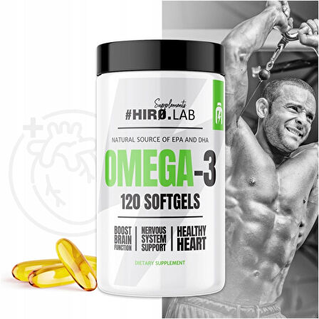 Hero Lab Omega-3 Fish Oil Balık yağı | 65% EPA + DHA 120 Kapsül - Polonya menşei