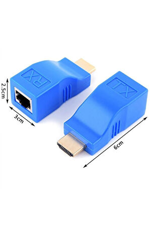 Hdmi Extender 25 Metre Uzatma Adaptörü Cat5 Cat6