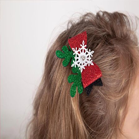 Kız Bebek ve Çocuk %100 pamuk badili Kış ve Yılbaşı Temalı Salopet Elbise (2-3-4-5 Yaş) 