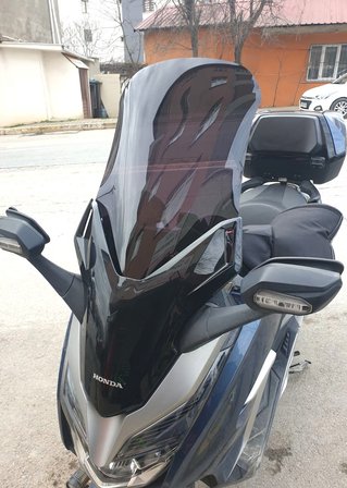 MOTOCAM Honda Forza 250 Ön Cam 2018-2020 Model 58cm Siyah Renkli 4mm İADE YOKTUR