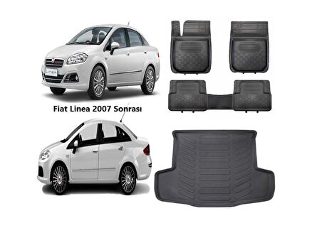 Fiat Linea 2007  Model 3D Bagaj Havuzu+3D Havuzlu Paspas Force