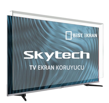 Skytech Q50ST3405 Tv Ekran Koruyucu - Skytech 50" inç 127 Ekran Kırılmaz Şeffaf Televizyon Tv Ekran Koruyucu