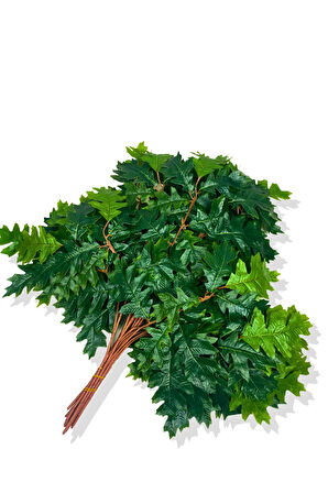 Yapay Yeşil Çınar Yaprak Demeti 12 adet 70 cm