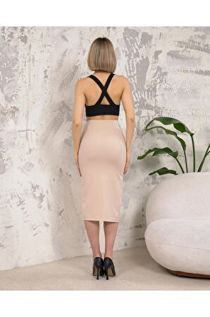 ÖNÜ BÜZGÜLÜ YIRTMAÇLI ETEK