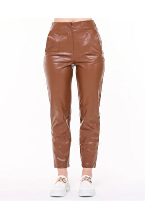 kahve rengi deri pantolon