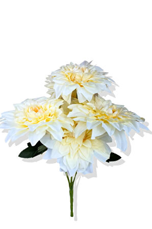 Yapay Yıldız Çiçeği Krem Somon 45 Cm 7 Dal